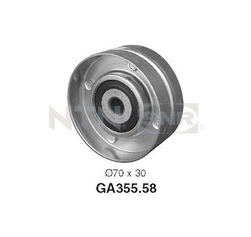 Vratná/vodicí kladka, klínový žebrový řemen SNR GA355.58