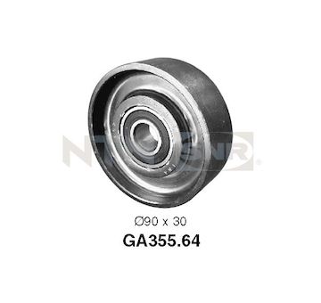 Vratná/vodicí kladka, klínový žebrový řemen SNR GA355.64