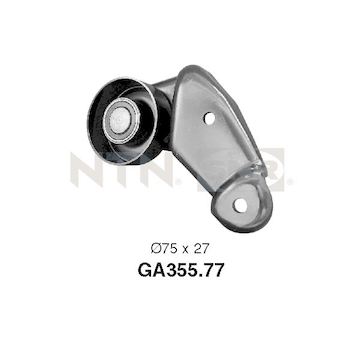 Vratná/vodicí kladka, klínový žebrový řemen SNR GA355.77
