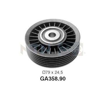 Vratná/vodicí kladka, klínový žebrový řemen SNR GA358.90