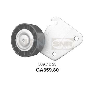 Vratná/vodicí kladka, klínový žebrový řemen SNR GA359.80