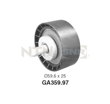 Vratná/vodicí kladka, klínový žebrový řemen SNR GA359.97