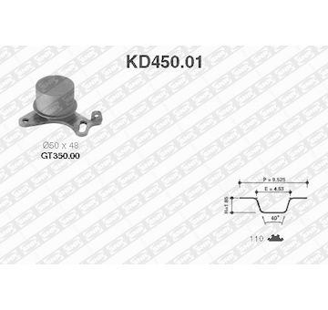 ozubení,sada rozvodového řemene SNR KD450.01