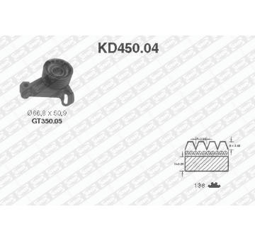 ozubení,sada rozvodového řemene SNR KD450.04
