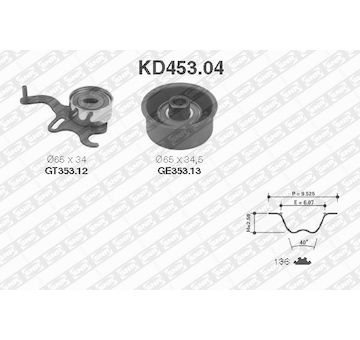 Sada rozvodového řemene SNR KD453.04