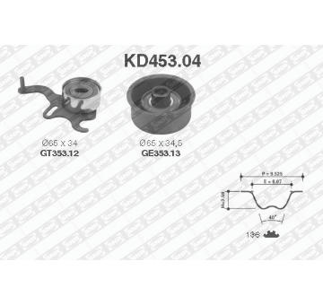 ozubení,sada rozvodového řemene SNR KD453.04