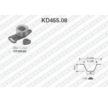 ozubení,sada rozvodového řemene SNR KD455.08