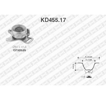 Sada rozvodového řemene SNR KD455.17