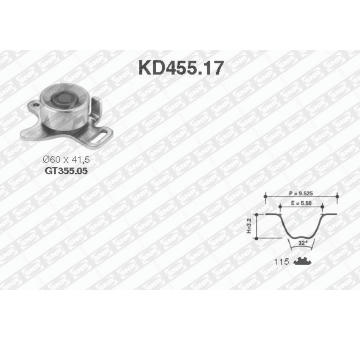 ozubení,sada rozvodového řemene SNR KD455.17