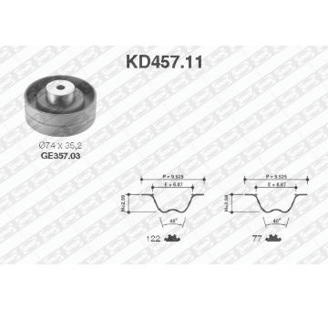 ozubení,sada rozvodového řemene SNR KD457.11