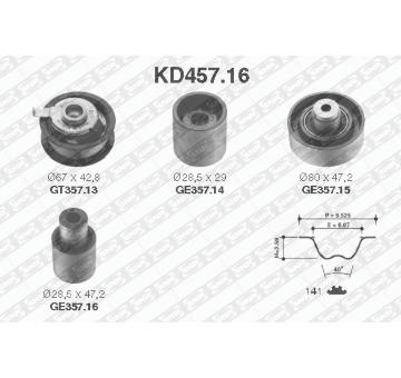 ozubení,sada rozvodového řemene SNR KD457.16