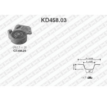 ozubení,sada rozvodového řemene SNR KD458.03