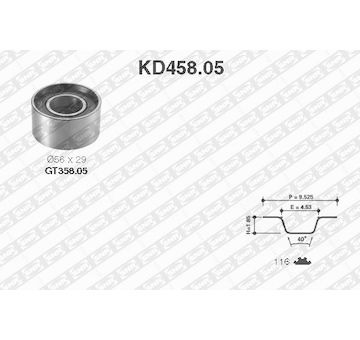 ozubení,sada rozvodového řemene SNR KD458.05