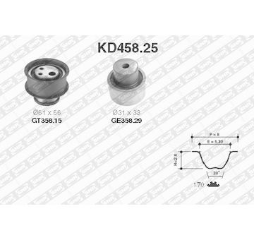 Sada rozvodového řemene SNR KD458.25