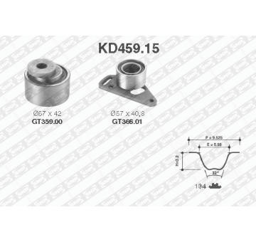 ozubení,sada rozvodového řemene SNR KD459.15