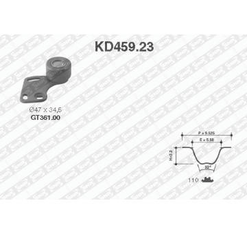 ozubení,sada rozvodového řemene SNR KD459.23