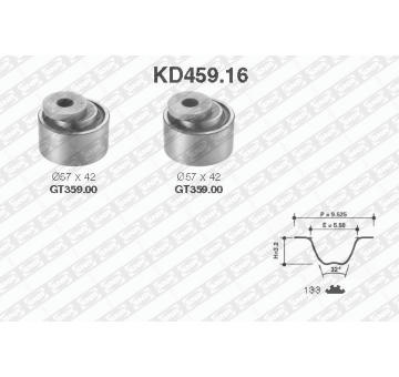 ozubení,sada rozvodového řemene SNR KD459.16