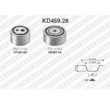 ozubení,sada rozvodového řemene SNR KD459.28