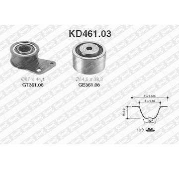 Sada rozvodového řemene SNR KD461.03