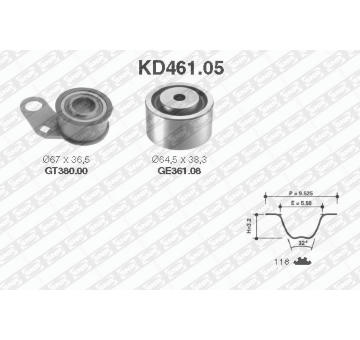 ozubení,sada rozvodového řemene SNR KD461.05