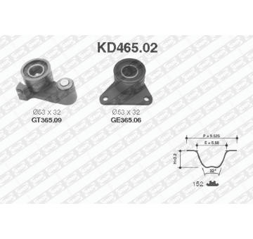 ozubení,sada rozvodového řemene SNR KD465.02