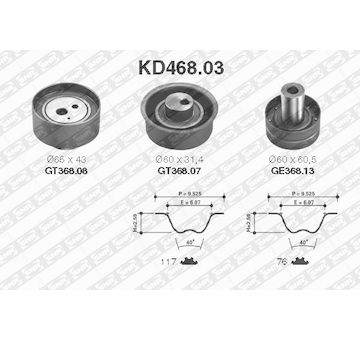 Sada rozvodového řemene SNR KD468.03