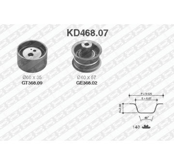 ozubení,sada rozvodového řemene SNR KD468.07