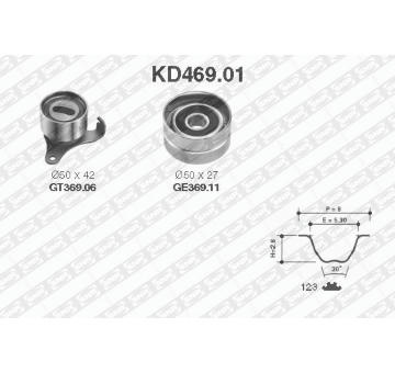 ozubení,sada rozvodového řemene SNR KD469.01