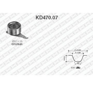 ozubení,sada rozvodového řemene SNR KD470.07