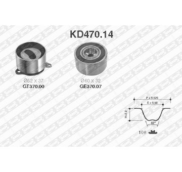 Sada rozvodového řemene SNR KD470.14