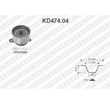 Sada rozvodového řemene SNR KD474.04