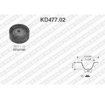 Sada rozvodového řemene SNR KD477.02