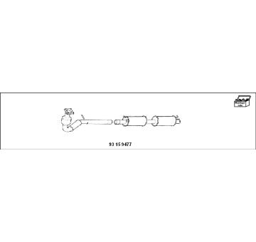 Prid.zarizeni, katalyzator/filtr pevnych casti(Kombi-system) HJS 93 15 9477