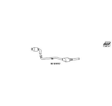 Příd.zařízení, katalyzátor/filtr pevných části(Kombi-systém) HJS 93 13 9117