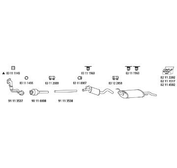 Výfukový systém HJS VW_390