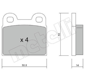 Sada brzdových destiček, kotoučová brzda METELLI 22-0002-0