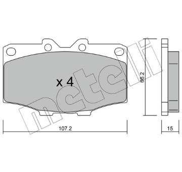 Sada brzdových destiček, kotoučová brzda METELLI 22-0109-0