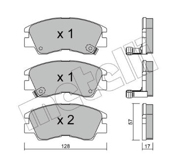 Sada brzdových destiček, kotoučová brzda METELLI 22-0115-0