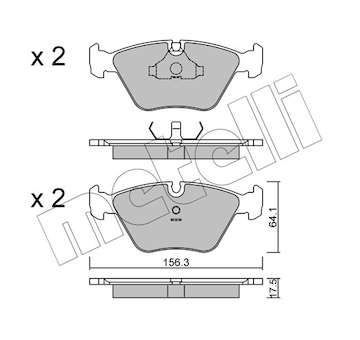 Sada brzdových destiček, kotoučová brzda METELLI 22-0122-1