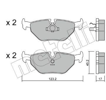 Sada brzdových destiček, kotoučová brzda METELLI 22-0125-0