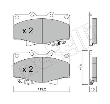 Sada brzdových destiček, kotoučová brzda METELLI 22-0153-0