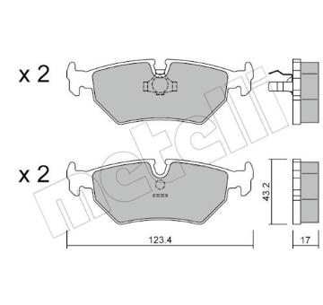 Sada brzdových destiček, kotoučová brzda METELLI 22-0178-0