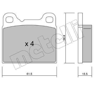 Sada brzdových destiček, kotoučová brzda METELLI 22-0200-0