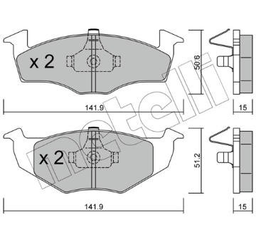 Sada brzdových destiček, kotoučová brzda METELLI 22-0206-2