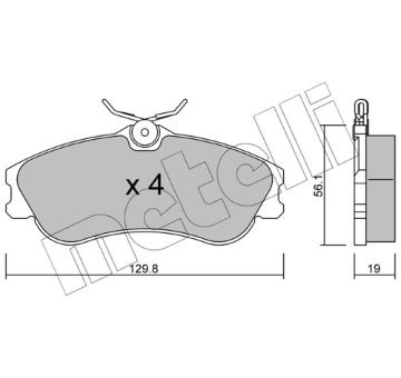 Sada brzdových platničiek kotúčovej brzdy METELLI 22-0217-1