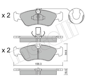 Sada brzdových destiček, kotoučová brzda METELLI 22-0311-1