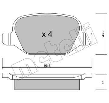 Sada brzdových destiček, kotoučová brzda METELLI 22-0324-1