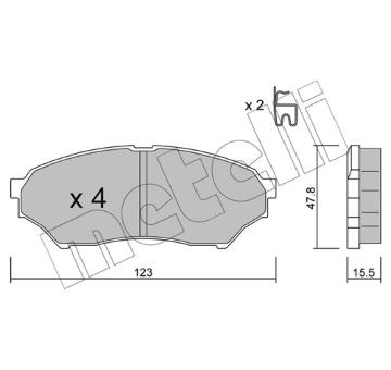 Sada brzdových destiček, kotoučová brzda METELLI 22-0397-0