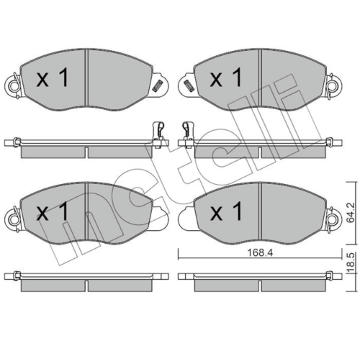 Sada brzdových destiček, kotoučová brzda METELLI 22-0536-0