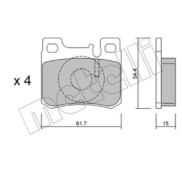 Sada brzdových destiček, kotoučová brzda METELLI 22-0566-0